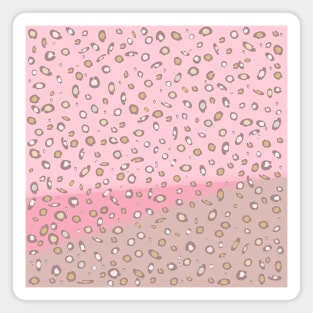 Spotted gradient. pink. brown. spots. Magnet